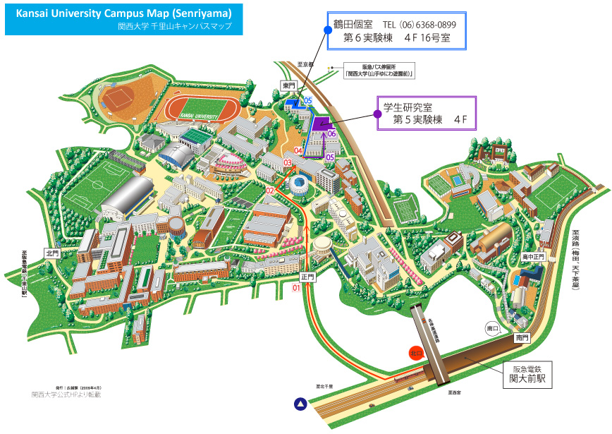 千里山キャンパスマップ
